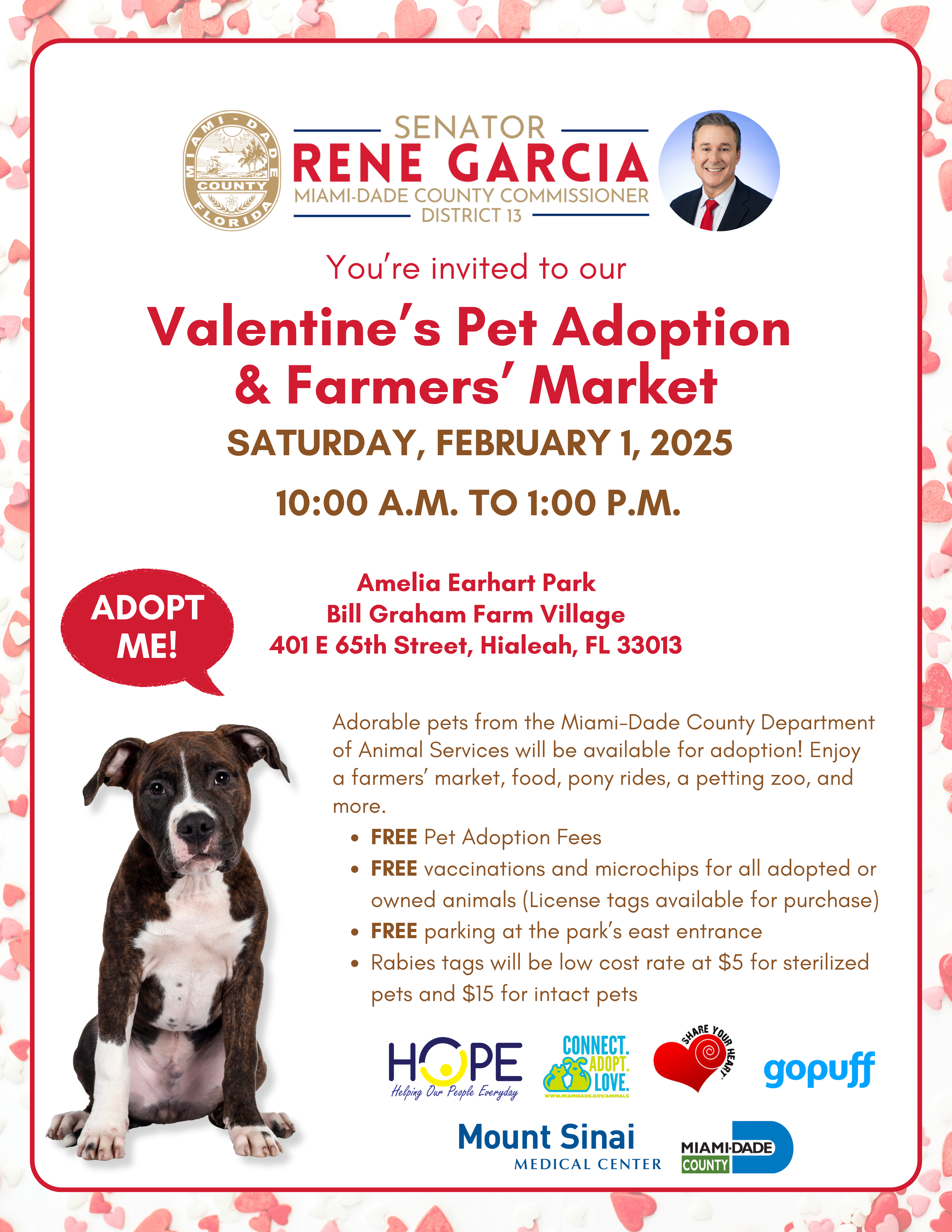 Valentine's Pet Adoption & Farmers' Market @ Amelia Earhart Park